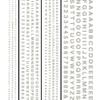 Woodland Scenics Dry Transfer Decals Railroad Gothic Letters White view 2