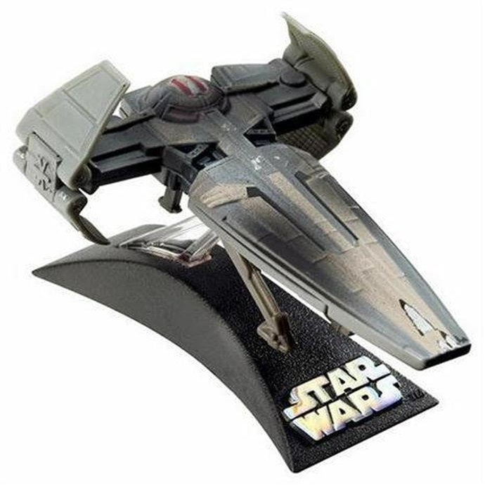 SITH INFILTRATOR Star Wars 3 INCH Titanium Series Die Cast Vehicle and Display Stand