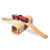 maxim enterprise, inc. Wooden Train Track Over & Under Tunnel Bridge & Easy-Connect Railway, Hardwood Train Set Compatible with Thomas and Friends, BRIO, Major Brand Wooden Train Sets and Accessories view 1