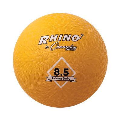 Champion Sports Heavy-Duty Rhino Playground Ball 8.5"D - Two Ply, Nylon Wound, YELLOW ONLY