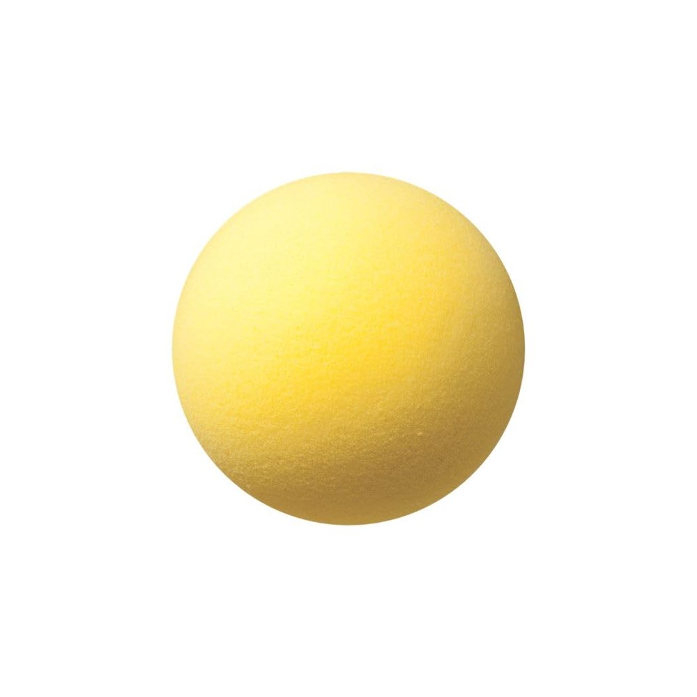 Champion Sports Uncoated Regular Density Foam Ball 7 Inch, Yellow
