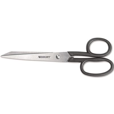 Westcott Shears, Left/Right Hand, 8", 3.75" Cut, Black and Silver Color