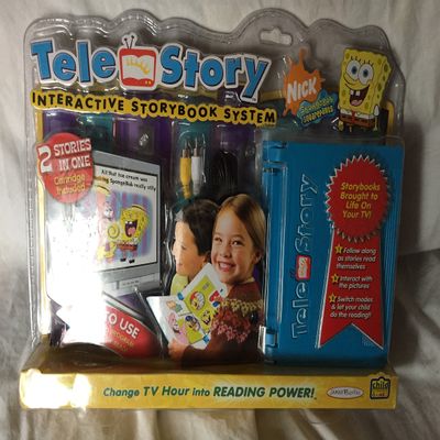 Jakks Pacific Toymax Telestory Console W/ Spongebob Cartridge