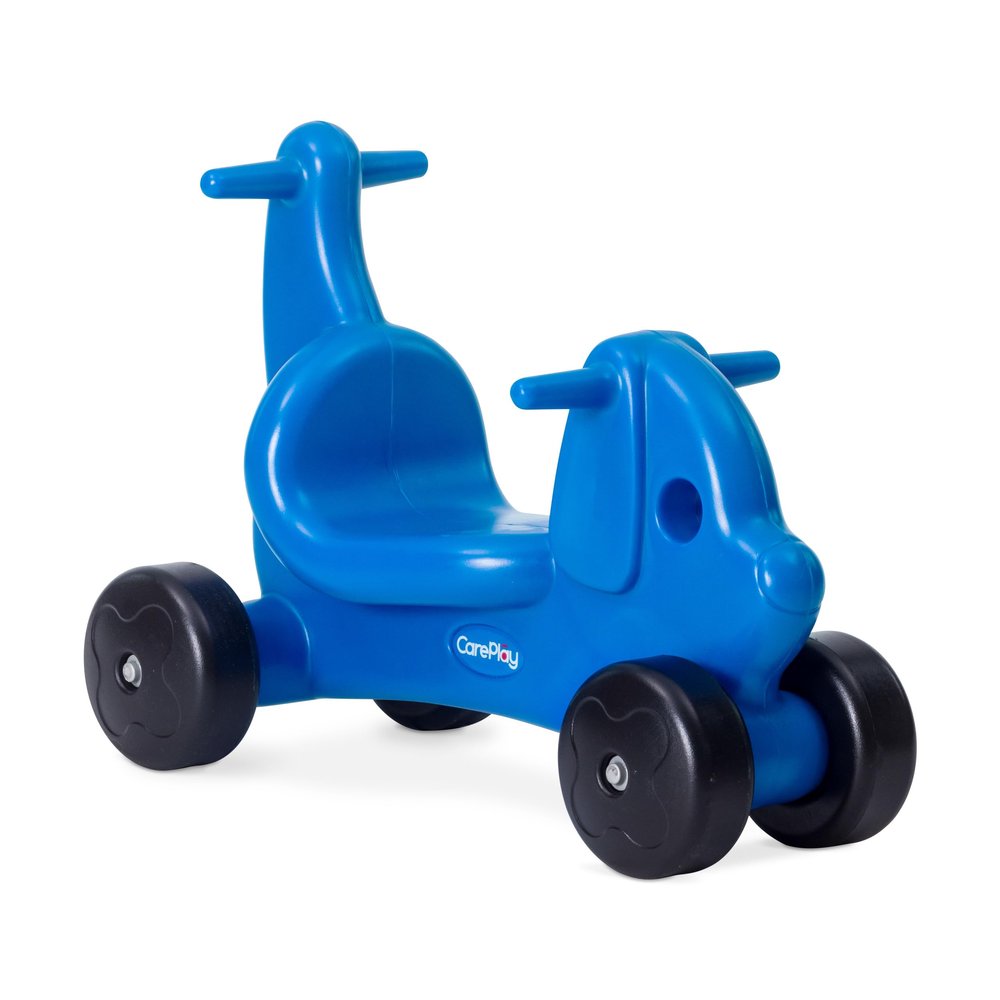 Careplay 2-in-1 Puppy Push & Ride-on Toy, Indoor & Outdoor Use, Low Profile Seat, Recommended for Children up to 50lbs, Durable Construction, Made in The USA, Blue