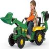 rolly toys John Deere Pedal Tractor with Working Loader and Backhoe Digger, Youth Ages 3+ view 2