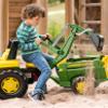 rolly toys John Deere Pedal Tractor with Working Loader and Backhoe Digger, Youth Ages 3+ view 3