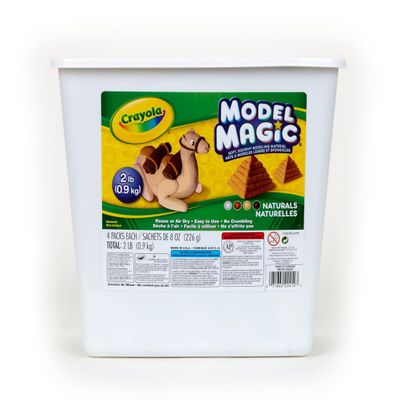 Crayola Model Magic Naturals, 4 Packs (8oz ea), Bulk Modeling Clay Alternative, Craft Supplies for Classrooms, 2 lb. Bucket