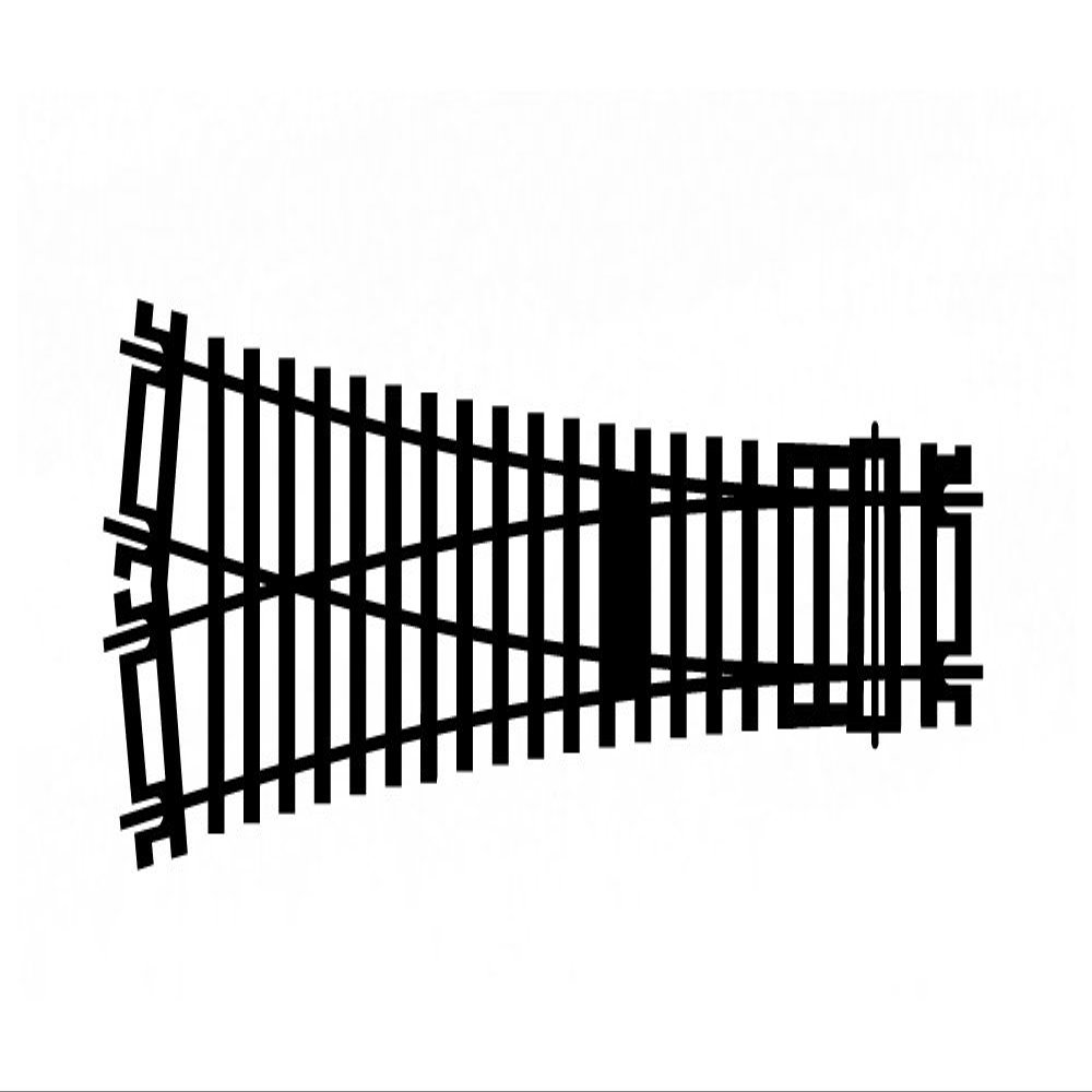 Hornby Hobby Train Tracks - R8076 Y' Point, 11.25-Degree Track Pieces - Small Scale Model Accessories for Train, Electric Railroad Supplies with OO Gauge Compatibility, Curved Tracks
