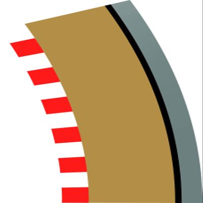 Hornby Hobbies Scalextric Radius 2 Curve Outer Border & Barrier