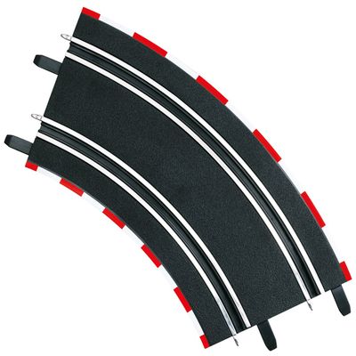 Carrera 61617 2/45 Curve Track Section Part for Use with GO and Digital 143 - Pack of 4