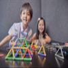 CMS MAGNETICS - (156-Piece Multi-Color Magnet Building Toy Tin Box Case Construction Sticks Set STEM Educational Learning Activity for Brain Development, Creativity, Imagination, Attention Span view 3