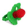RaZbaby RaZberry Silicone Teether Pacifier  Teething Relief for Infants, Food-Grade, BPA-Free, Hands-Free Design, Natural Berrybumps Fruit Texture for Sensory Development, Freezable  Red view 1
