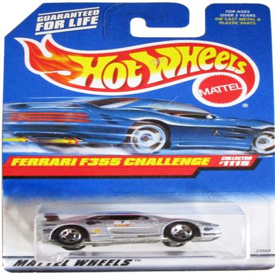 Hot Wheels 1999 Ferrari F355 Challenge Gray Car Collector 1115
