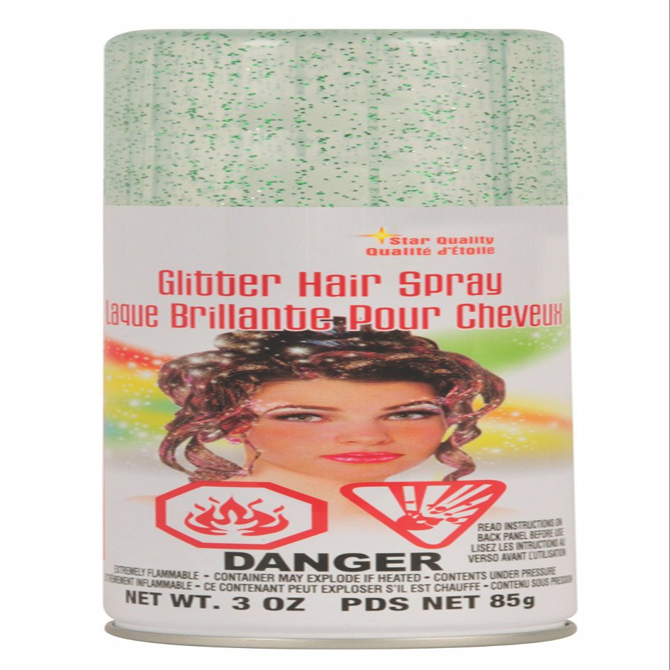 Rubies Glitter Hairspray, Green