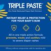 Triple Paste Diaper Rash Cream for Baby - 8 Oz Tub  Zinc Oxide Ointment Treats, Soothes & Prevents Diaper Rash, Pediatrician-Recommended Hypoallergenic Formula, Baby Essentials for Daily & Overnight view 2