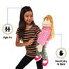 25" Emily, Peach Girl, Full Body, Ventriloquist Style Puppet view 2