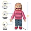 25" Emily, Peach Girl, Full Body, Ventriloquist Style Puppet view 3