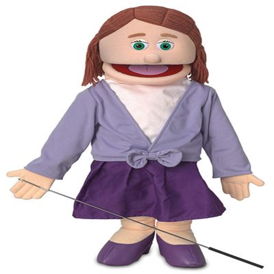 25" Sarah, Peach Mom/Teacher, Full Body, Ventriloquist Style Puppet
