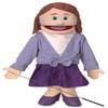 25" Sarah, Peach Mom/Teacher, Full Body, Ventriloquist Style Puppet view 1