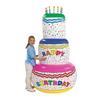 Fun Express Giant Inflatable Birthday Cake Party Decoration (6 feet Tall) Blow Up Birthday Decor for Indoor or Outside view 1