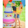 Fun Express Giant Inflatable Birthday Cake Party Decoration (6 feet Tall) Blow Up Birthday Decor for Indoor or Outside view 2