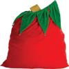 Rubie's Velour Santa Bag with Jingle Bells, Red/Green, One Size view 1