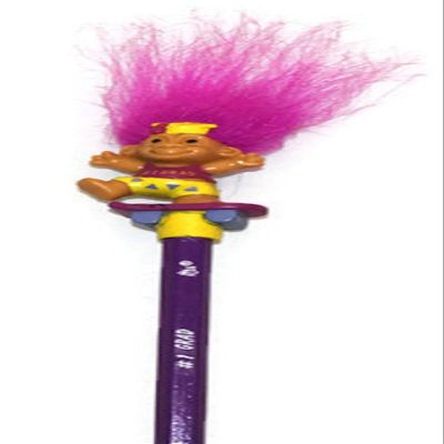 #1 Grad Troll Pencil - Troll 1 1/2" - Standard Size Pencil Good Luck Lucky Troll Birthday