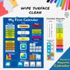 Fridge Magic Interactive Children's Magnetic Learning Calendar - Blue- Fun Educational Tool for Time, Seasons, and Weather Awareness - 40x32 cm with Easy Hang Loop view 2