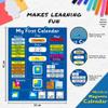 Fridge Magic Interactive Children's Magnetic Learning Calendar - Blue- Fun Educational Tool for Time, Seasons, and Weather Awareness - 40x32 cm with Easy Hang Loop view 3