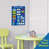 Fridge Magic Interactive Children's Magnetic Learning Calendar - Blue- Fun Educational Tool for Time, Seasons, and Weather Awareness - 40x32 cm with Easy Hang Loop view 4