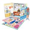 eeBoo Baker and Painter Paper Dolls Set - Reusable Dress-Up Play with Stand-Up Scene, Travel-Friendly Screen-Free Fun for Kids Ages 5 and up view 2
