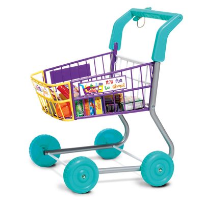 Casdon Shopping Trolley Colourful Toy Shopping Trolley for Children Aged 3+ Equipped with Everything Needed for an Exciting Shopping Trip