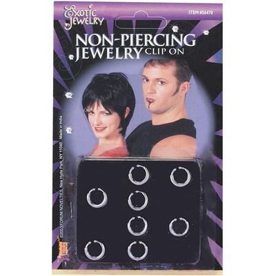 Forum Novelties Non-Piecing Clip On Jewelry Kit - Punk - Goth