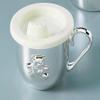 Creative Gifts International Silverplated Baby's First Sippy Cup With Handle And Sippy Lid Insert, 5 oz Capacity, Teddy Bear Emblem, Gift Box Included view 1
