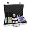 DA VINCI 300 11.5 Gram Striped Poker Chip Set with 3 Dealer Buttons, 2 Decks of Cards, Case view 1