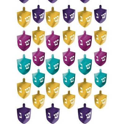 Party America Dreidel Hanging String Decoration 6ct