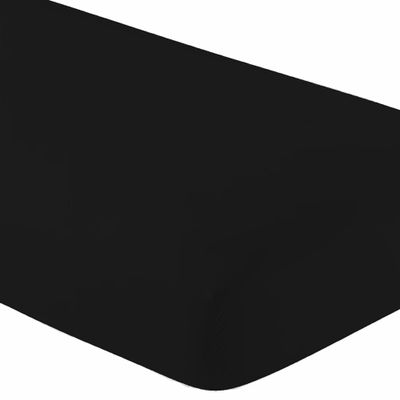 100% Cotton Black Soft and Comfy Fitted Crib Sheets for Standard Crib and Toddler Mattresses, Hypoallergenic, Breathable for Boys and Girls (Black)
