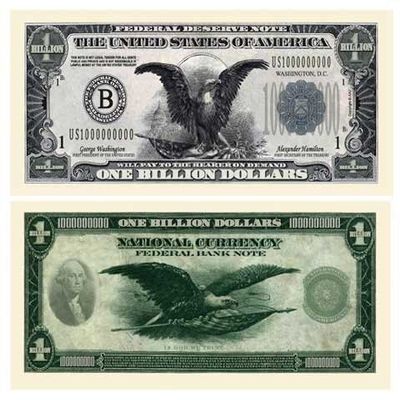 5 Billion Dollar Federal Reserve Note with Bonus Thanks a Million Gift Card Set