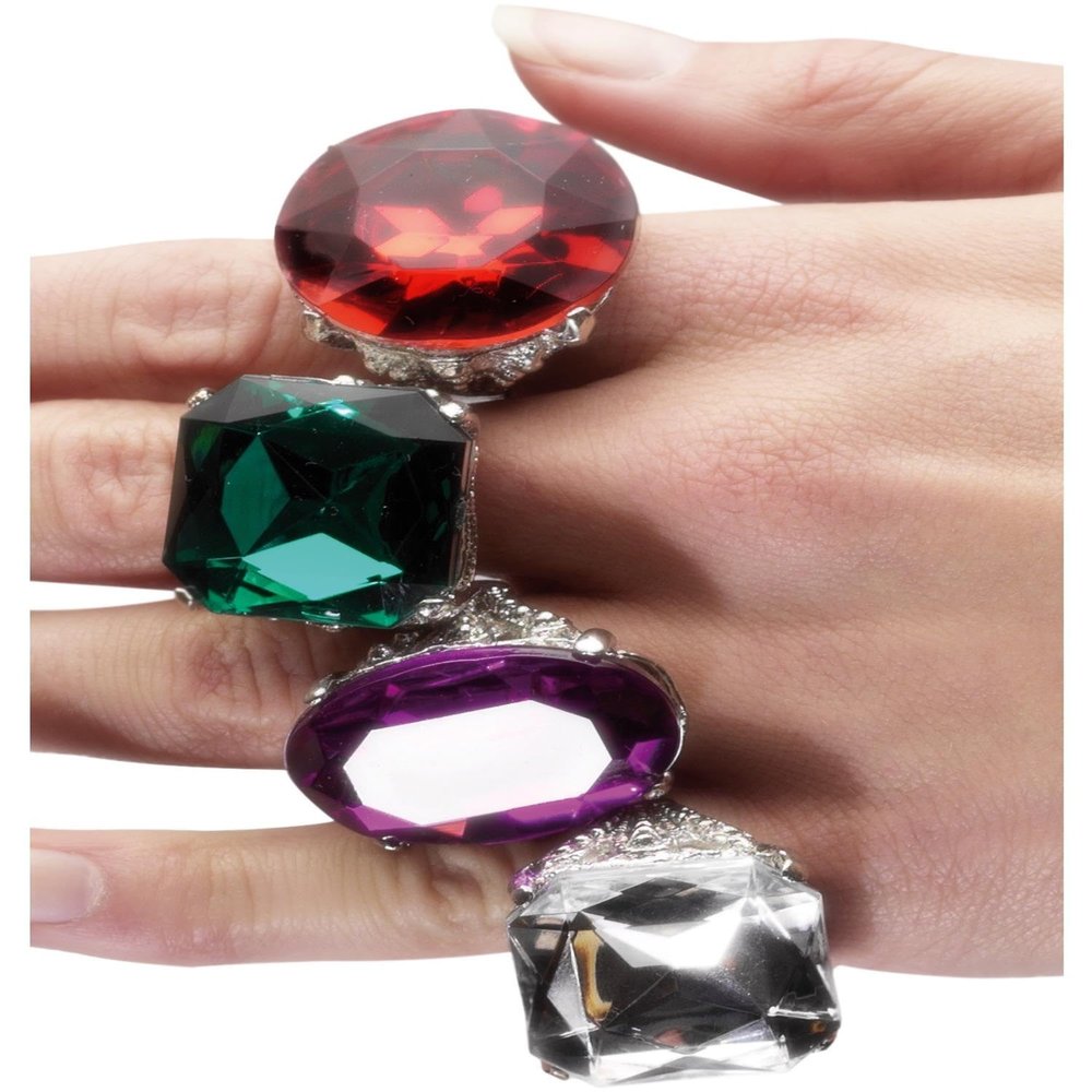 Assorted Rings Fancy Dress Woman Costume
