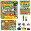 Hinkler Pull-back-and-go: Construction - 28-piece Floor Puzzle - Play Mat - Coloring and Activity Book - 6 Pull and Go Cars - Activity Set for Kids Aged 3 to 6 view 1