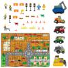 Hinkler Pull-back-and-go: Construction - 28-piece Floor Puzzle - Play Mat - Coloring and Activity Book - 6 Pull and Go Cars - Activity Set for Kids Aged 3 to 6 view 2