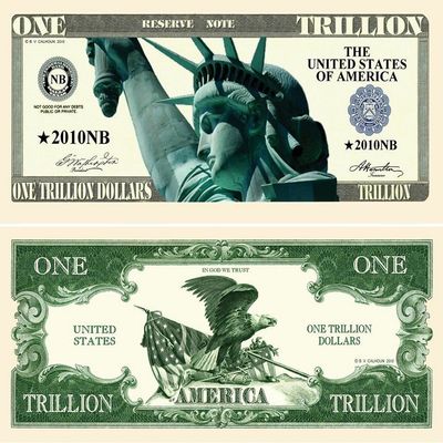 25 Liberty Eagle Trillion Dollar Bills with Bonus Thanks a Million Gift Card Set