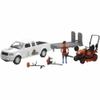 Kubota 1/18 Pickup Truck and Trailer w Mower, Figure & Accessories by New Ray view 1
