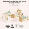 Le Toy Van - SugarPlum Wooden Bedroom Set | Dolls House Accessories Play Set For Dolls Houses | Girls and Boys Doll House Furniture Sets - Suitable For Ages 3+, Daisylane Child Bedroom (ME061) view 4