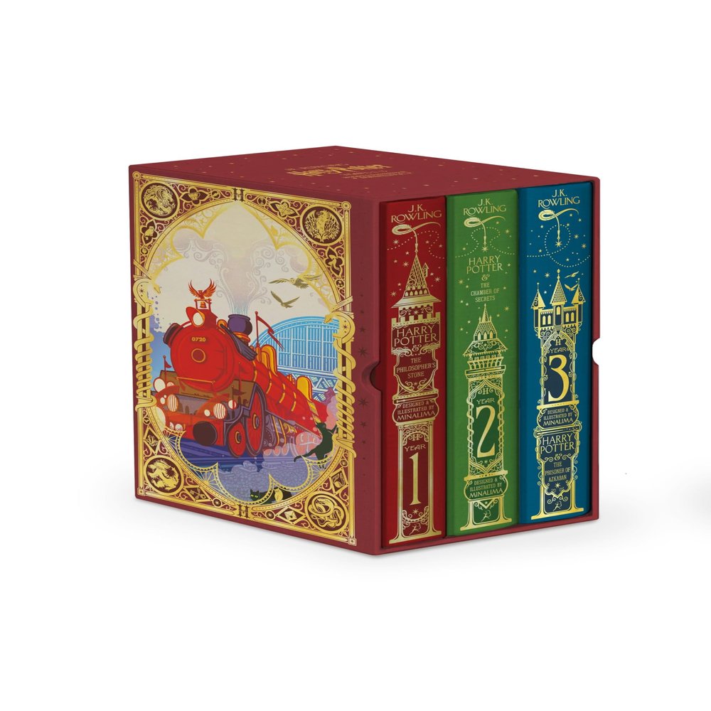 Bloomsbury Harry Potter 1-3 Box Set MinaLima Edition.