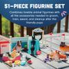 CP Toys Kids 51-Piece Dog Academy Playset with Plastic Toy Dog Figurines, Pretend Play Animal Toys with Dogs, Puppies, and Accessories for Kids Ages 3+, Multicolor view 3