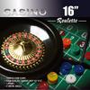 CASINO 16-Inch Roulette Wheel Game Set with 120 chips, Felt Layout, and Rake view 1