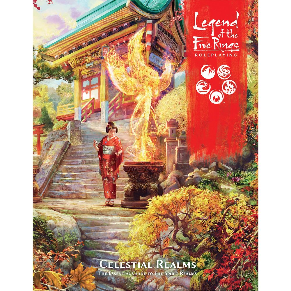 Asmodee Legend of The Five Rings Roleplaying Game Celestial Realms SOURCEBOOK - Adventure Game, Strategy Game for Adults, Ages 14+ 3-5 Players, 2 Hour Playtime, Made by Edge Studio