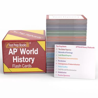 AP World History Prep Study Cards 2026-2027: AP World History Modern Review and Practice Test Questions [Full Color Cards]