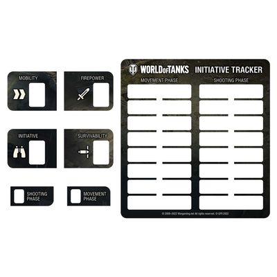 World of Tanks Stat Token Set - Game Expansion Accessory, WOT Miniatures Game, WOT Tabletop Gaming, WOT52